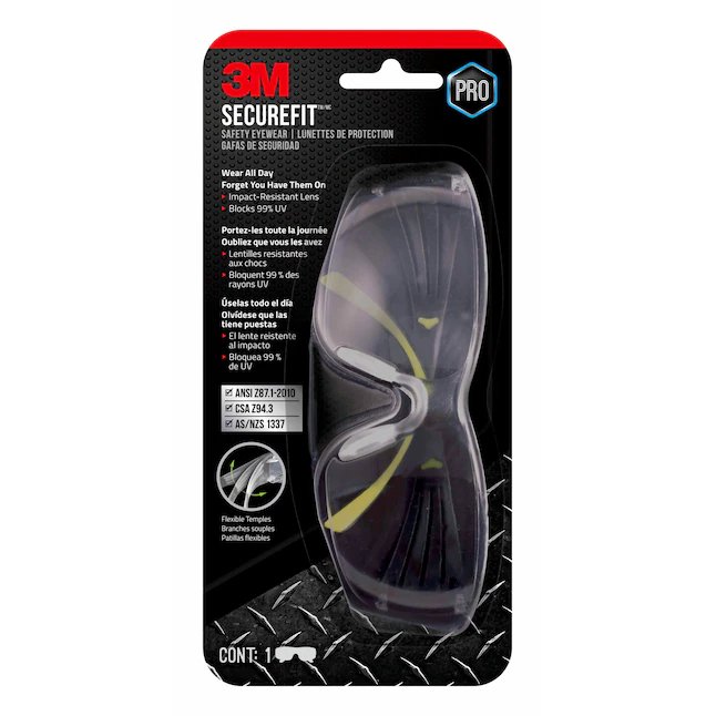 Gafas de seguridad antivaho de plástico 3M SecureFit