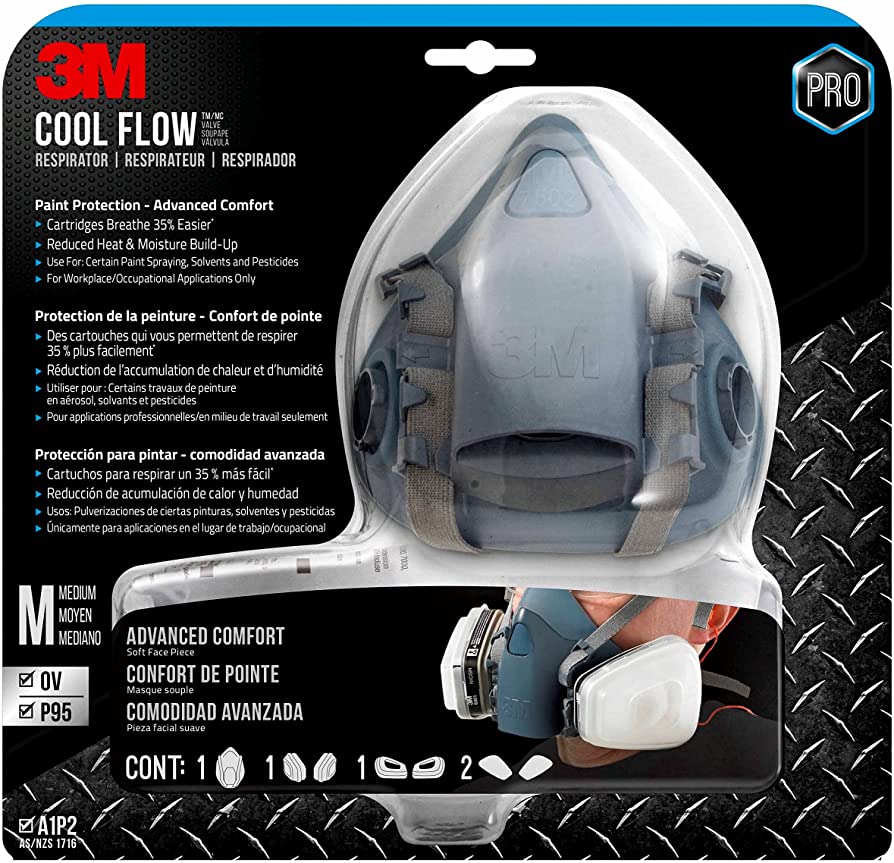 Respirador de pintura profesional 3M Mascarilla de respirador grande –  Saber Sales & Service