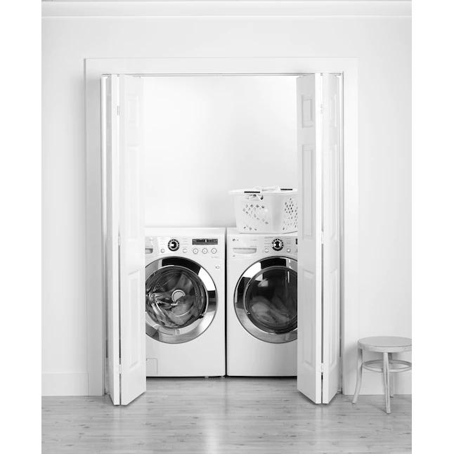 ReliaBilt Colonist 30-in x 80-in White 6-panel Hollow Core Primed Molded Composite Bifold Door