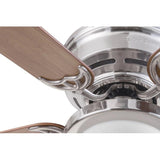 Harbor Breeze Armitage 52-in Brushed Nickel LED Indoor Flush Mount Ceiling Fan with Light (5-Blade)