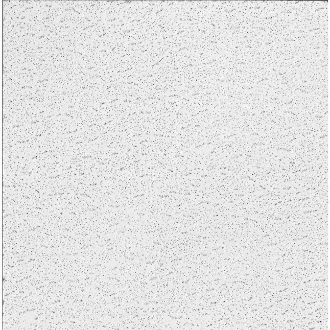Armstrong Ceilings Textured Contractor 24-in x 24-in 16-Pack White Fissured 15/16-in Drop Ceiling Tile