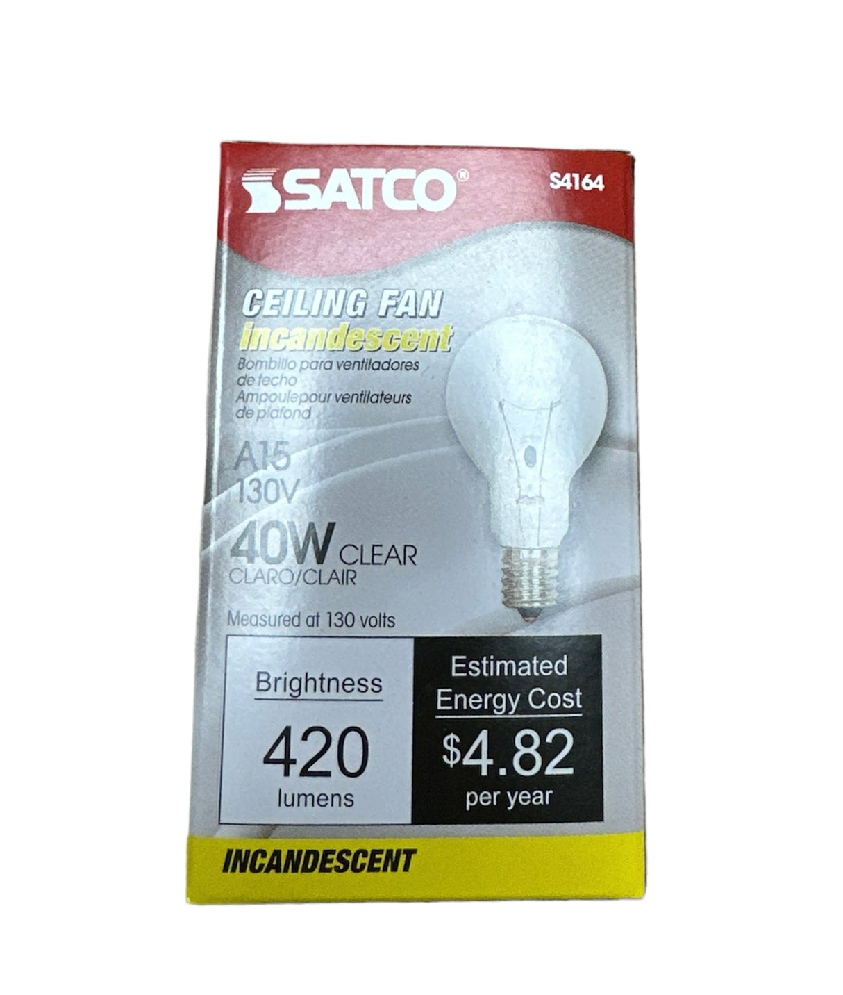 Satco A15 40W Ceiling Fan Bulb