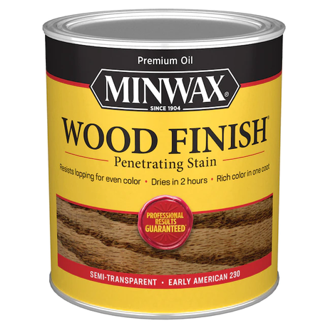 Minwax Wood Finish Ölbasierte, frühamerikanische, halbtransparente Innenbeize (1 Quart)