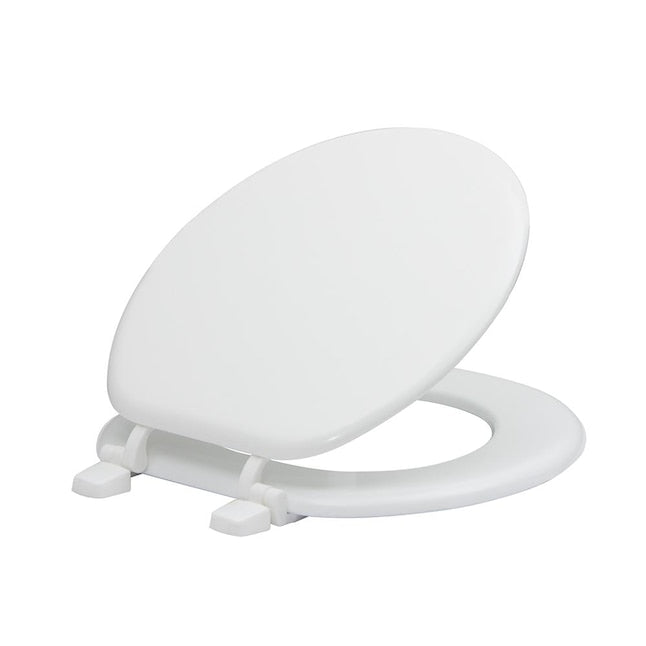 Project Source Wood White Round Toilet Seat