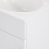 Project Source 24" weißer Einzelwaschbecken-Badezimmerwaschtisch mit kultivierter Marmorplatte