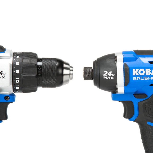Kobalt Kit combinado de herramientas eléctricas sin escobillas de 24 voltios máx. con estuche blando (1 batería de iones de litio incluida y cargador incluido)