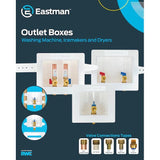 Eastman Dual Drain Washing Machine Outlet Box with Hammer Arrestors – 1/2 in. Crimp PEX