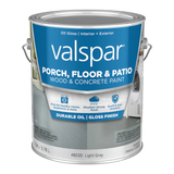 Valspar Light Gray Gloss Exterior Porch and Floor Paint (1-Gallon)