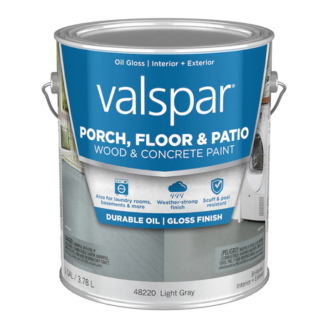 Valspar® Light Gray Gloss Exterior Porch and Floor Paint (1-Gallon)
