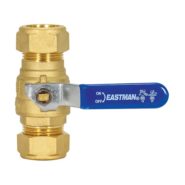 Eastman 3/4" x 3/4" Full Port Compression Brass Ball Valve