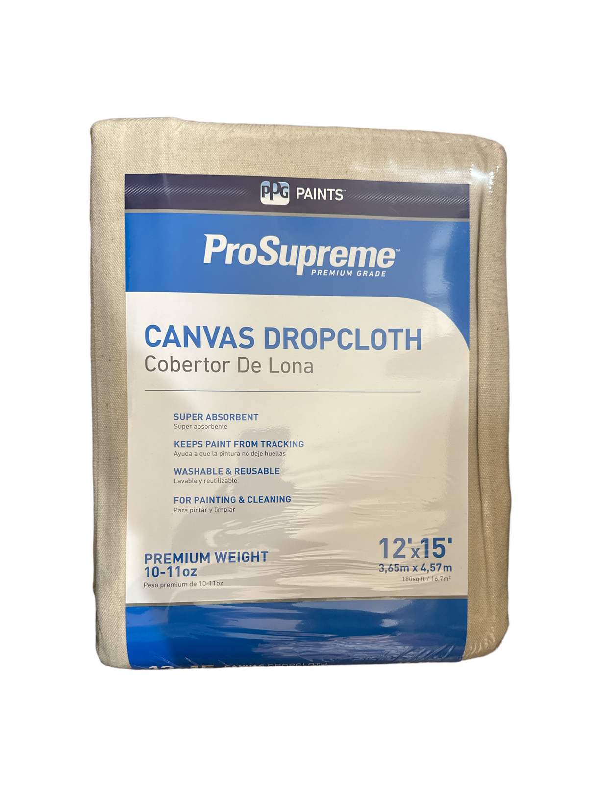PPG® ProSupreme® Canvas Drop Cloth 12-Ft x 15-FT