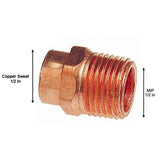 1/2" x 1/2"  Copper Male Adapter