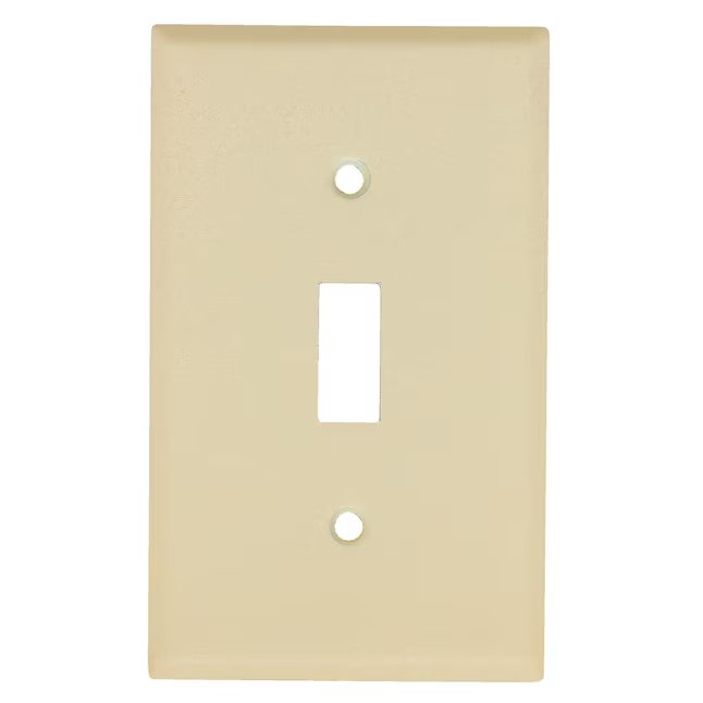 1-Pole Toggle Switch Plate Cover (Ivory)