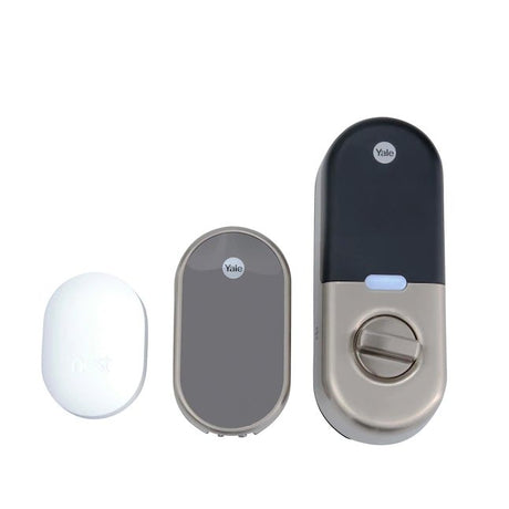 Google  Nest x Yale Lock Satin Nickel Wi-fi Compatibility Bluetooth Compatibility Electronic Deadbolt Lighted Keypad Smart Lock