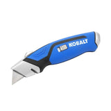 Cuchillo utilitario retráctil de 3 hojas Kobalt con almacenamiento de hojas en la herramienta