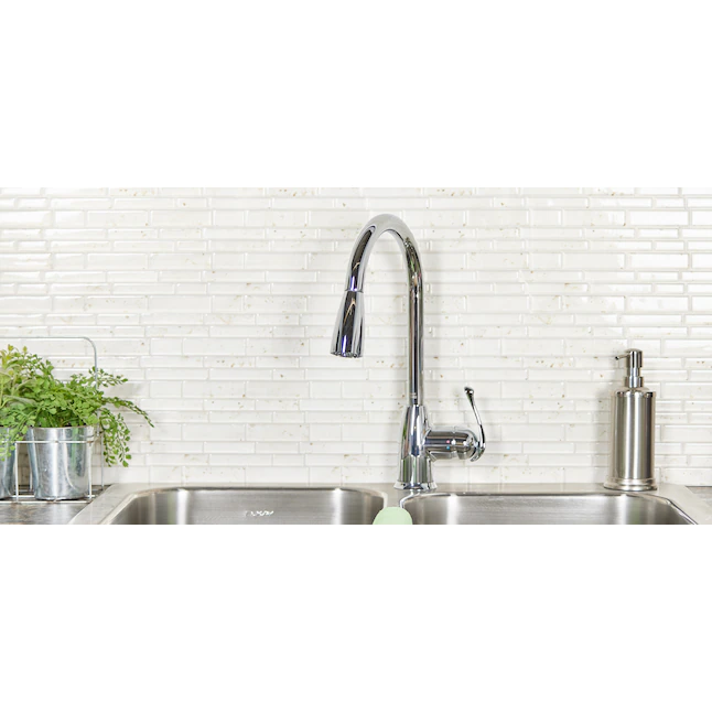 Project Source  Tucker Chrome Single Handle Pull-down Kitchen Faucet with Sprayer Function (Deck Plate Included)