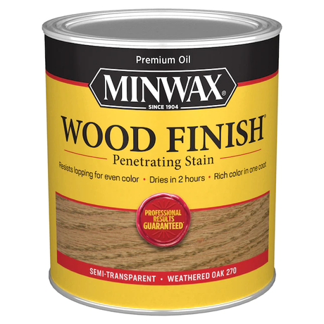 Minwax  Wood Finish Oil-Based Weathered Oak Semi-Transparent Interior Stain (1-Quart)