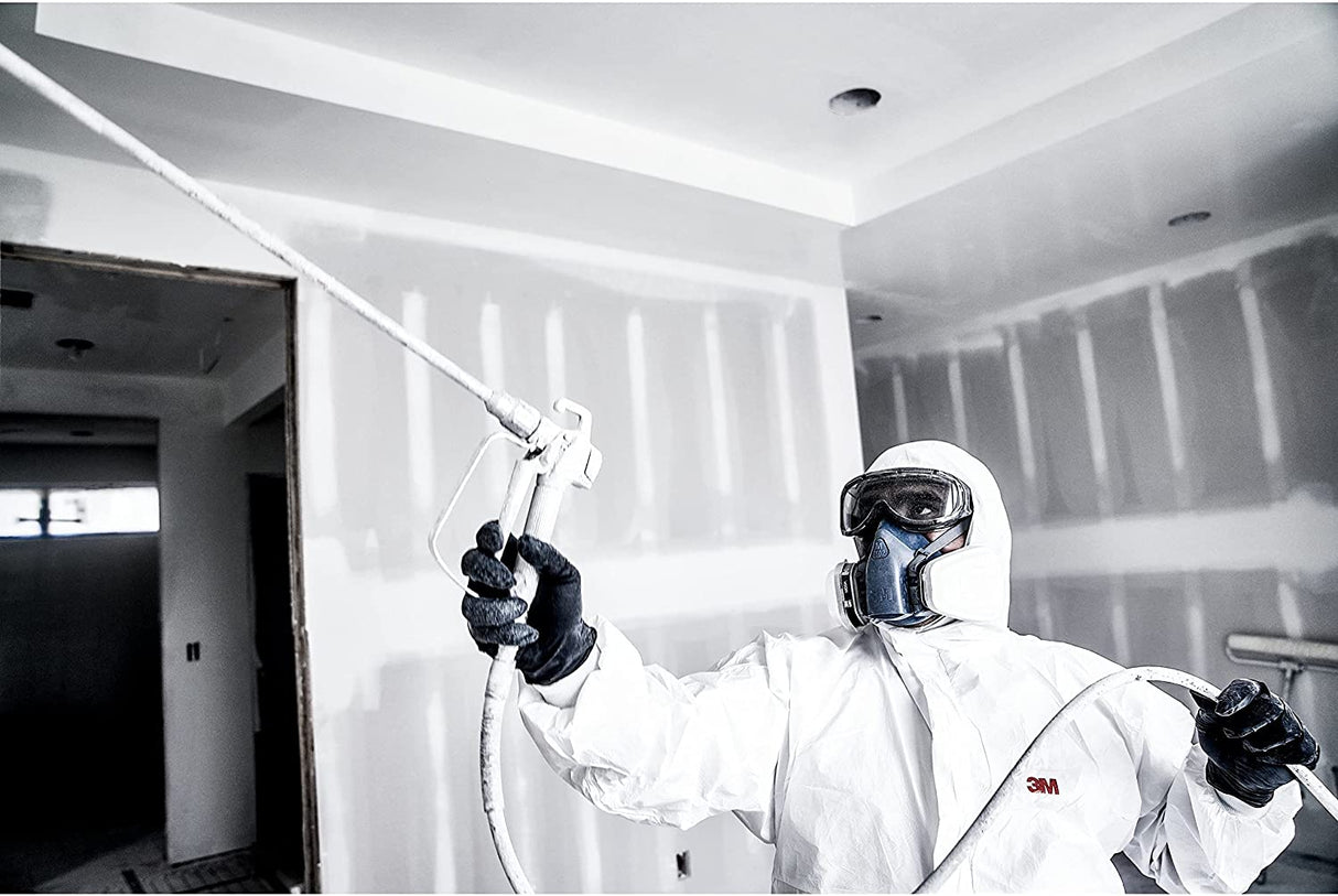 Respirador de pintura profesional 3M, recomendado para pintura en aerosol y trabajos con solventes, comodidad de larga duración, mediano, N95, 7512PA1-A