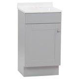 Project Source 18" Gray Single Sink Bathroom Vanity with Cultured Marble Top