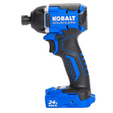 Kobalt Kit combinado de herramientas eléctricas sin escobillas de 4 herramientas de 24 voltios máx. con estuche blando (1 batería de iones de litio incluida y cargador incluido)