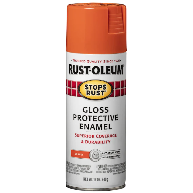 Rust-Oleum  Stops Rust Gloss Orange Spray Paint (NET WT. 12-oz)