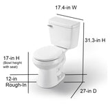 Project Source  Pro-Flush White Round Chair Height 2-piece WaterSense Toilet 12-in Rough-In Size (Ada Compliant)